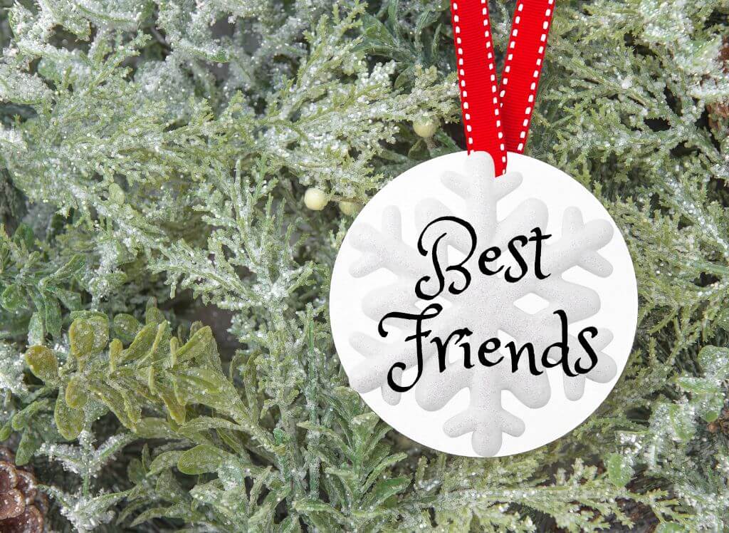 best friend Christmas ornament